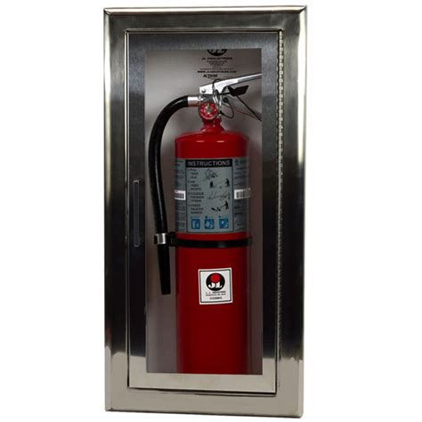 recessed stainless steel fire extinguisher cabinet|free standing fire extinguisher cabinet.